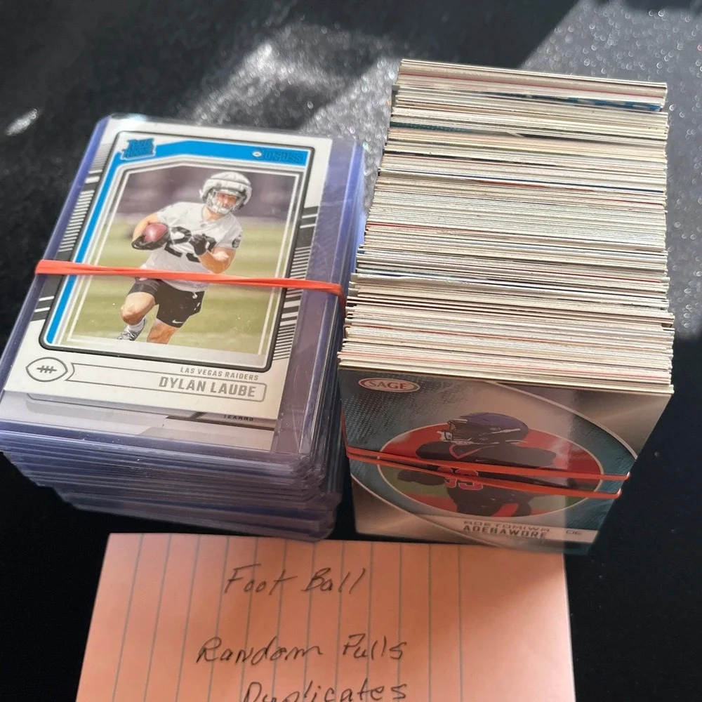 Football 200 + Cards Random Picks Bulk Lot Duplicates‎ NFL Players